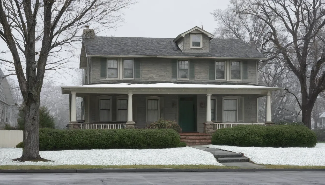 An older home with a snowy yard in the Brewster area